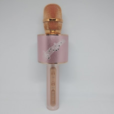 Бездротовий мікрофон караоке блютуз YS 66 Bluetooth динамік USB Світло-рожевий