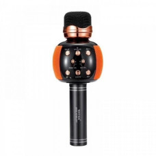 Бездротовий мікрофон караоке блютуз WSTER WS-2911 Bluetooth динамік USB Чорний з оранжевим