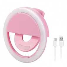 Спалах-підсвічування для телефону Selfie Ring Ligh Рожевий
