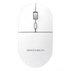 Миша комп'ютерна бездротова акумуляторна GRUNHELM M-521WL-B мишка Біла