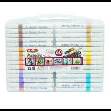 Набор акриловых маркеров 60 штук на водной основе в кейсе Acrylic Marker Y 04