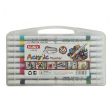 Набор акриловых маркеров 36 штук на водной основе в кейсе Acrylic Marker Y 04