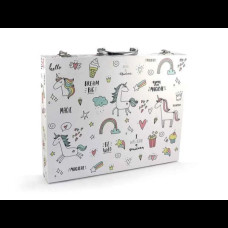 Дитячий набір для малювання та творчості 64 предметів у валізі