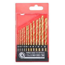 Набір свердл по металу DIN338 HSS 13шт (1.5-6.5), покриття Ti INTERTOOL SD-0013