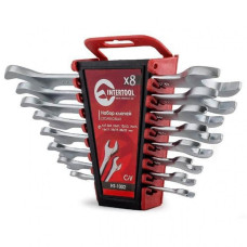 Набір ключів ріжкових 8 шт, 6-22 мм Cr-V INTERTOOL HT-1002