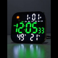 Электронные часы настенные от USB, DS-3828L с термометром и гигрометром