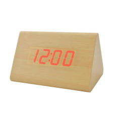 Годинник VST 864 світле дерево червоне підсвічування