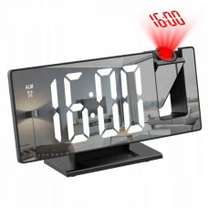 Светящиеся зеркальные часы - будильник с проектором времени на стену или потолок , и термометром Gaosiio