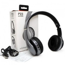 Бездротові Bluetooth навушники P23 Wireless Headphones Темно-сірі з чорним