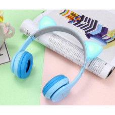 Бездротові навушники з котячими вушками та RGB підсвічуванням Y47 Блакитні