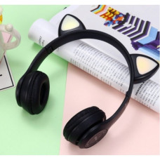 Бездротові навушники з котячими вушками та RGB підсвічуванням Y47 Чорні