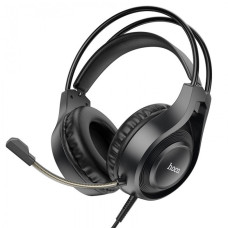 Игровые наушники с микрофоном HOCO W106 Tiger Gaming Headset проводные, с оголовьем Черные