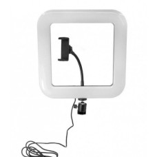Кільцева LED лампа D35 28 см 34 W з утримувачем для телефону селфі кільце для блогера Квадратне