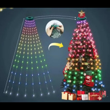 Гирлянда Конский хвост от USB, 2м, 10 нитей, 400LED + пульт / Смарт гирлянда / Умная гирлянда на елку