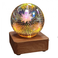 Ночник-Фейерверк 3D 12,2 см, от USB Светильник 3Д Хрустальный шар MYT-10257-1