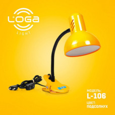 Лампа - прищіпка LOGA під E27 лампочку з вимикачем 25W - 60W Металева Жовта