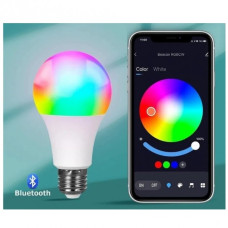 Умная светодиодная лампочка Wifi, TUYA, 9Вт, Bluetooth, RGB / Лампочка с управлением через телефон