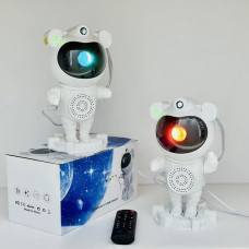 Ночник проектор звездного неба Астронавт 23 см с пультом + 8 режимов свечения с Bluetooth и динамиком 9536