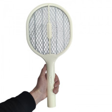 Электрическая мухобойка ракетка (47x21см) Электромухобойка / Ловушка для мух электрическая Белая