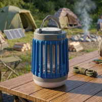 Кемпинговый фонарь аккумуляторный от насекомых и комаров 2 в 1 Powermaster W851 Синий
