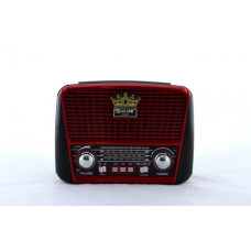 Радіоприймач Golon RX-455S із сонячною панеллю Червоний