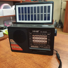 Радіоприймач із сонячною панеллю FM USB MicroSD та ліхтариком NS-4848S на акумуляторі Чорний