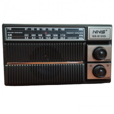 Радіоприймач із сонячною панеллю FM USB MicroSD та ліхтариком NS-8126S на акумуляторі Чорний