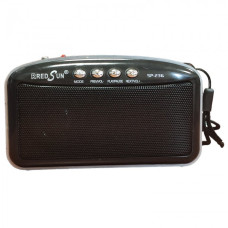 Радіоприймач портативний Red Sun SP-236 micro SD Чорний із сірим