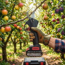 Электрический секатор VOLLYX в кейсе + 2 аккумулятора / Ножницы садовые / Электросекатор для сада