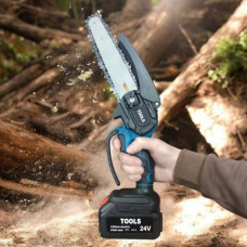 Бесщеточная Аккумуляторная цепная мини-пила 6 inch Electric SAW TOOL в кейсе / 2 аккумулятора Бесщеточная Аккумуляторная цепная мини-пила 6 inch Electric SAW TOOL в кейсе / 2 аккумулятора