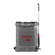 Опрыскиватель аккумуляторный ранцевой 16 л, 3.1 л/мин, батарея 12 В/8 Аг INTERTOOL DT-9016