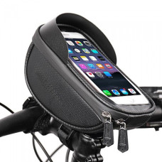 Велосумка на руль с держателем под телефон F004 Чёрная Велосумка на руль с держателем под телефон F004 Чёрная