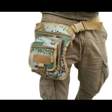 Тактична сумка на стегно 26*24*8 см Сіро-Зелений Піксель Тактична сумка на стегно 26*24*8 см Сіро-Зелений Піксель