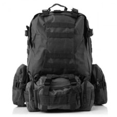 Рюкзак тактичний військовий з підсумками 55 л Tactical Backpack B08 Чорний Рюкзак тактичний військовий з підсумками 55 л Tactical Backpack B08 Чорний