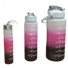 Набор спортивных бутылок для воды 3 в 1 объемом 300 мл 900 мл 2 л (52899)