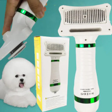 Фен гребінець для вовни собак та кішок Pet Grooming Dryer WN 10 2в1 масажер щітка для грумінгу тварин Біла
