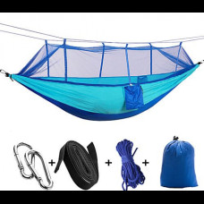Туристичний гамак із москітною сіткою HAMMOCK NET Синій