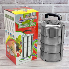 Контейнер металевий харчовий на 4 секції 550мл Нержавіюча сталь R29554