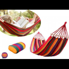 Мексиканский подвесной гамак с планками 2 х 1 м Планка 80 см Разноцветный