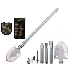 Туристична складна саперна лопата мультитул 8 в 1 у чохлі з викруткою та ножем