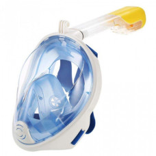 Повнолицева маска для плавання снорклінгу FREE BREATH (S/M) M2068G з кріпленням для камери Синій