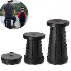 Складаний туристичний стілець 47 см Telescopic stool для пікніка туризму риболовлі похідний табурет Чорний