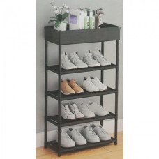 Полиця стійка органайзер для взуття на 5 полиць Shoe Rack YH9806-5 Чорна