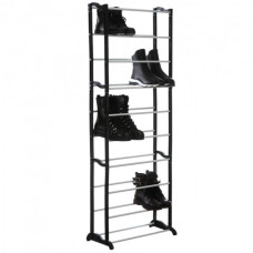 Полиця для взуття Amazing Shoe Rack органайзер стійка до 30 пар Чорна
