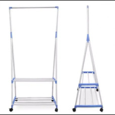 Двох ярусна пересувна вішалка для підлоги Clothes Rack Multi-Function