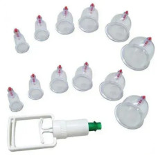 Вакуумные банки для массажа, от целлюлита, для домашней терапии с насосом 12 штук