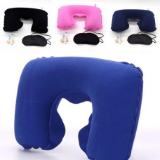 Набір для подорожей Travel Selection 3 предмети подушка, беруші, пов'язка на очі (Мікс колір)