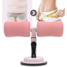 Тренажер для преса живота кріплення для ніг на присосці багатофункціональний до 100кг Рожевий