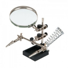 Тримач "третя рука" SI 105 лупа, крокодили підставка для паяльника