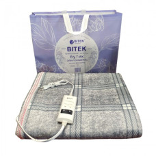 Электроодеяло двуспальное байковое BITEK BT-2109 150*180 см, 2 режима, Электрическая простынь с подогревом